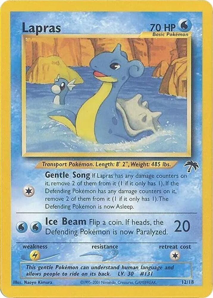 Lapras 12/18 card from Southern Islands