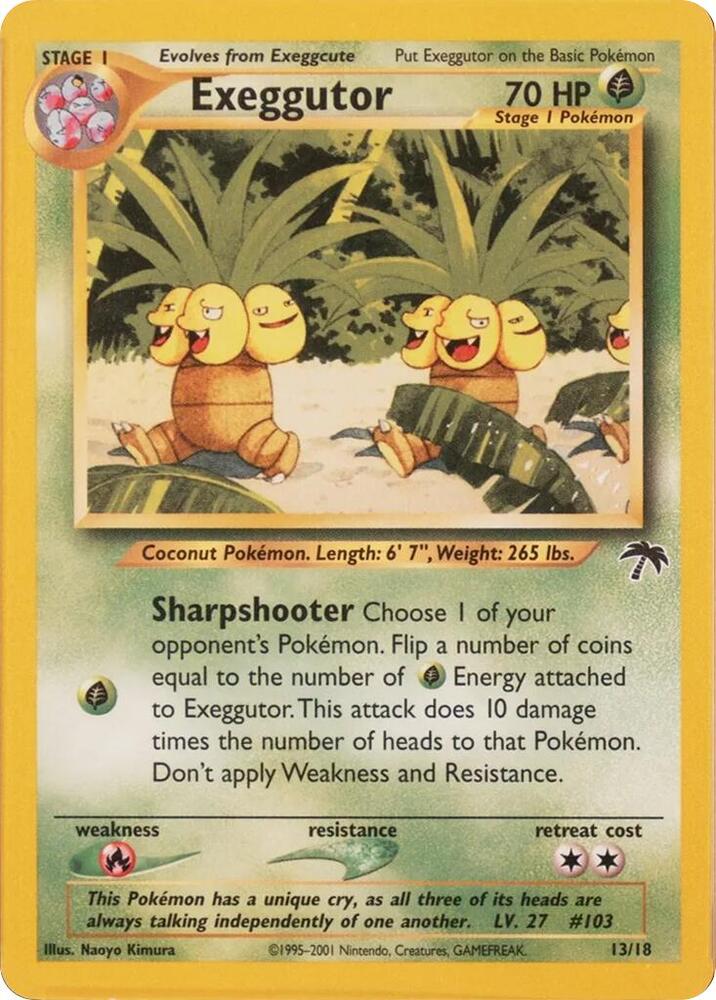 Exeggutor 13/18 card from Southern Islands