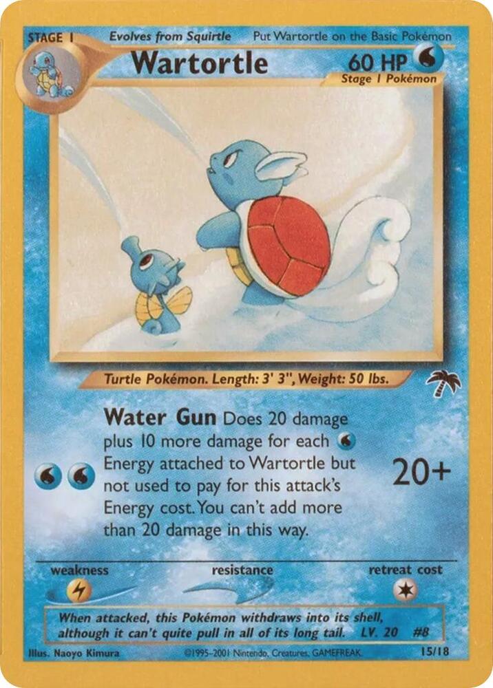 Wartortle 15/18 card from Southern Islands
