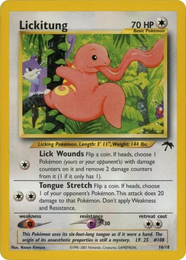 Lickitung 16/18 card from Southern Islands