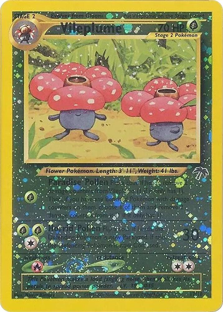 Vileplume 17/18 card from Southern Islands