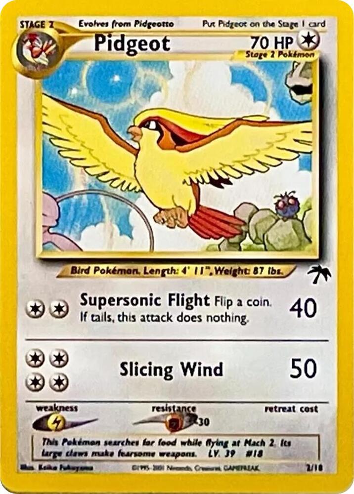 Pidgeot 02/18 card from Southern Islands