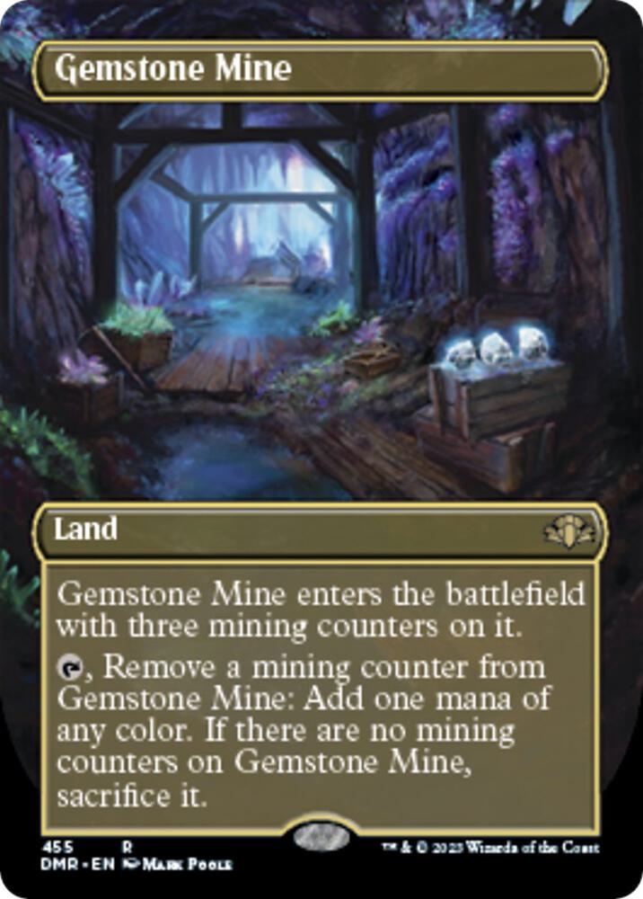 Gemstone Mine (Borderless) 455 card from Dominaria Remastered