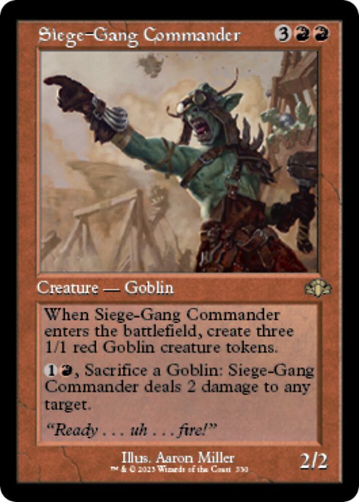 Siege-Gang Commander (Retro Frame) 330 card from Dominaria Remastered