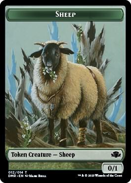 Sheep Token 12 card from Dominaria Remastered