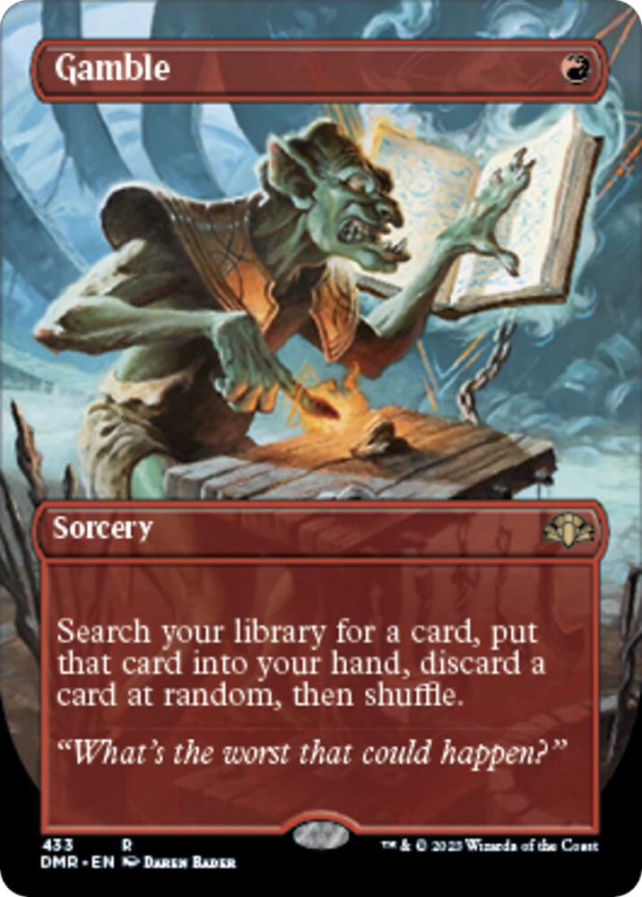 Gamble (Borderless) 433 card from Dominaria Remastered