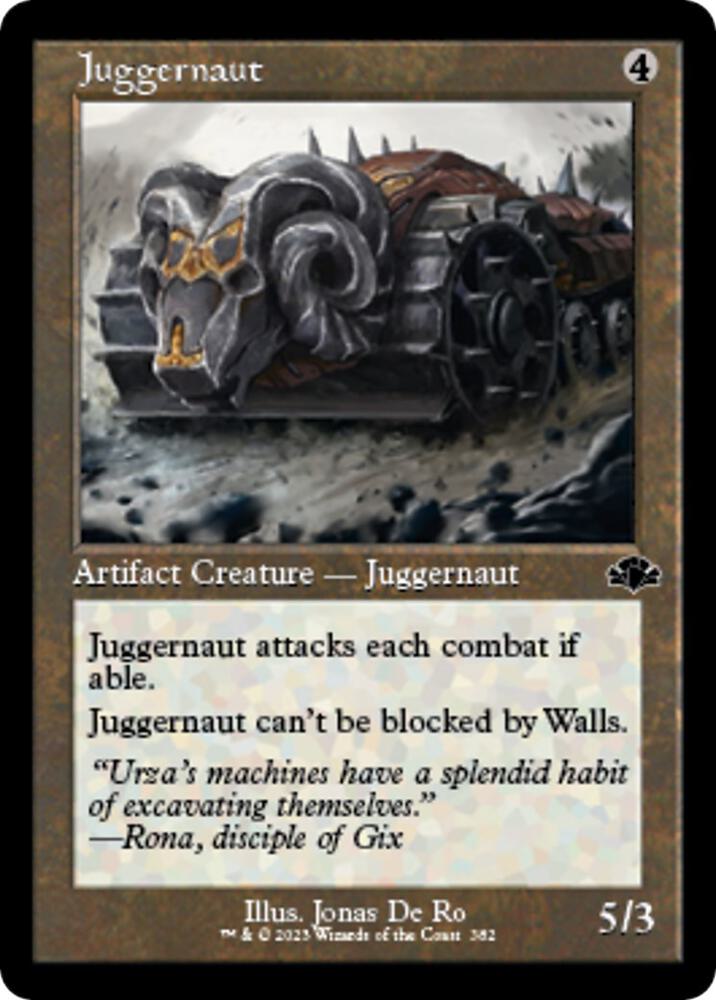 Juggernaut (Retro Frame) 382 card from Dominaria Remastered