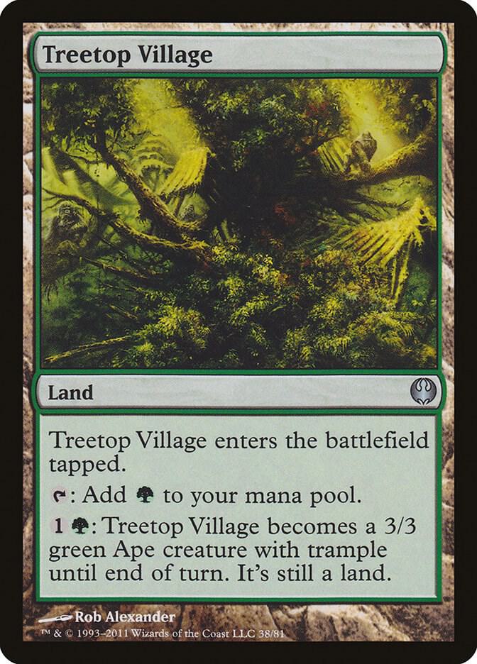 Treetop Village 38 card from Duel Decks: Knights vs. Dragons