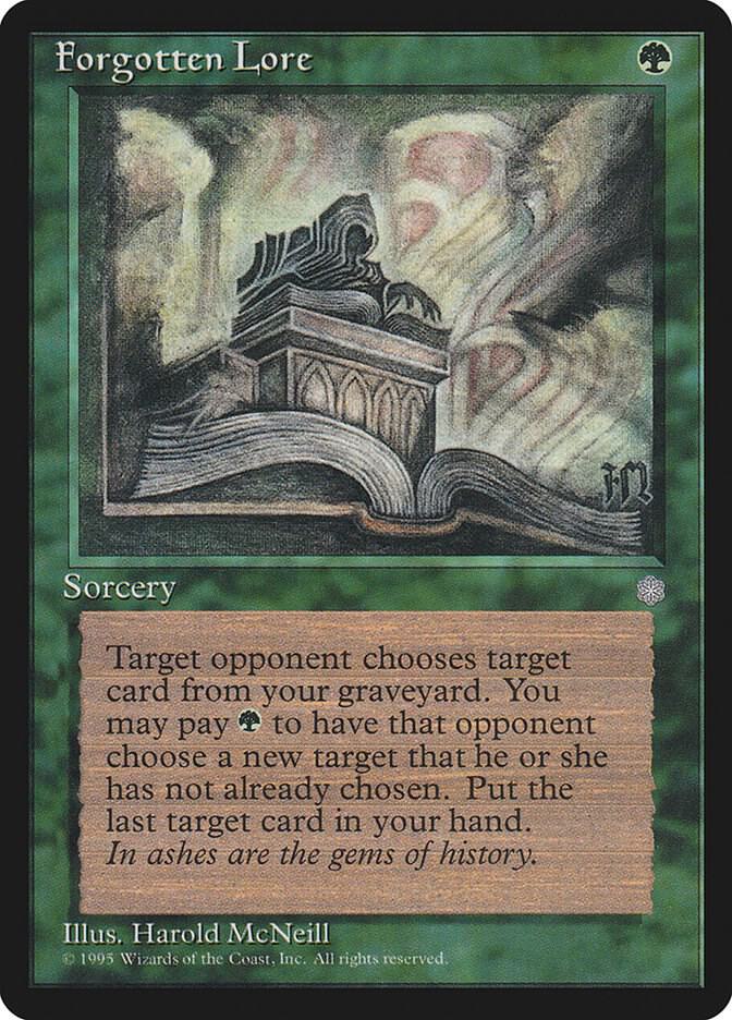 Forgotten Lore card from Ice Age