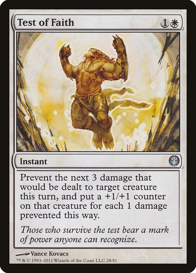 Test of Faith 28 card from Duel Decks: Knights vs. Dragons