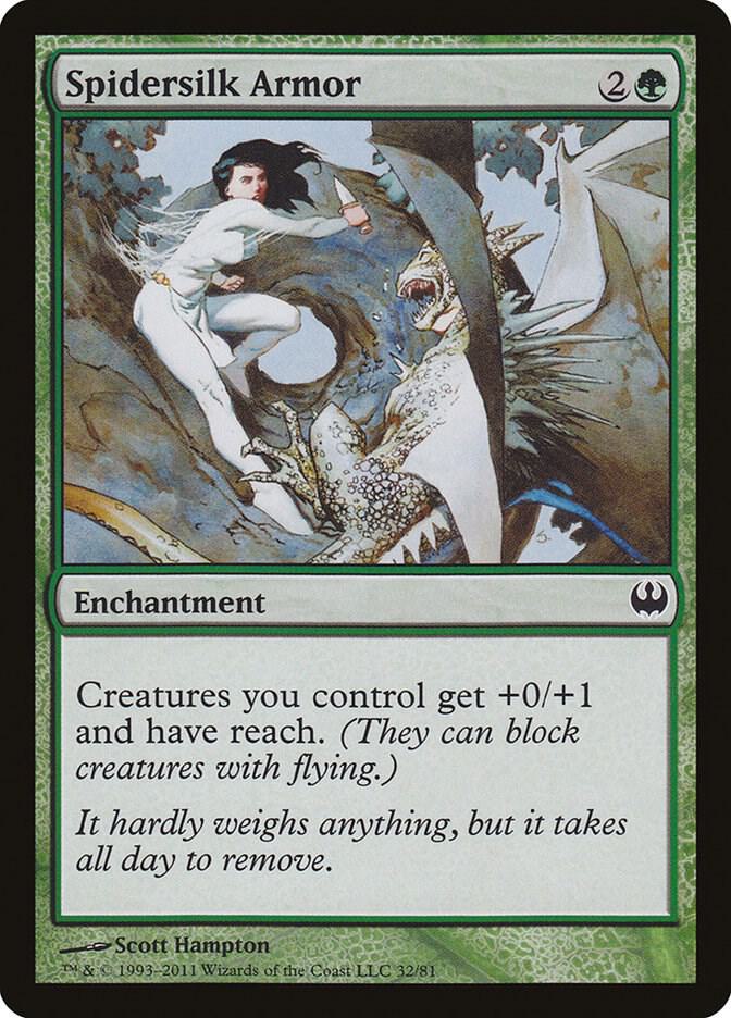 Spidersilk Armor 32 card from Duel Decks: Knights vs. Dragons