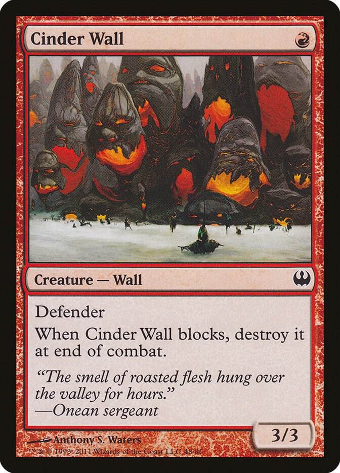 Cinder Wall 48 card from Duel Decks: Knights vs. Dragons