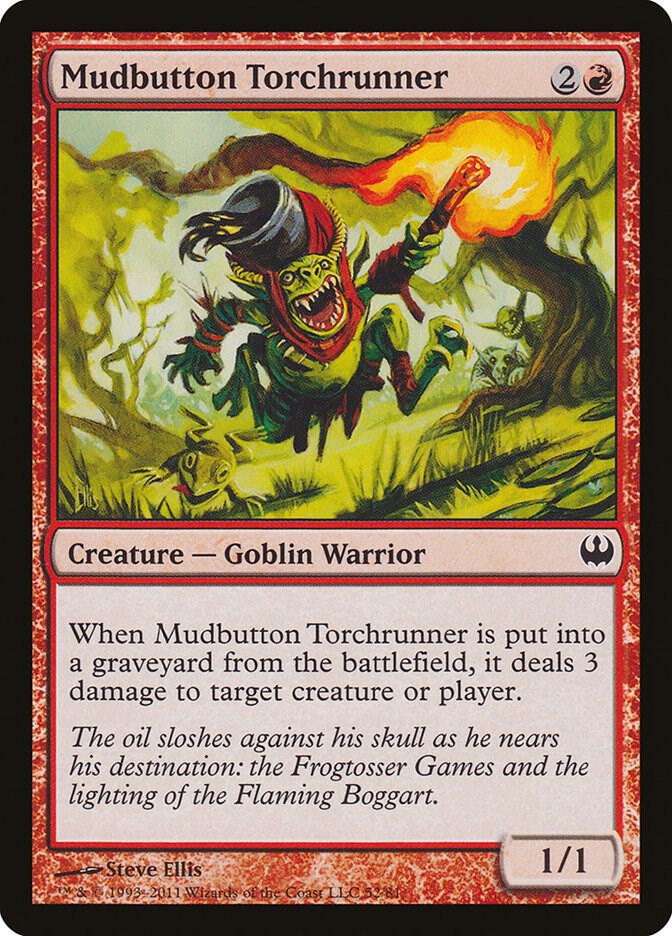 Mudbutton Torchrunner 52 card from Duel Decks: Knights vs. Dragons