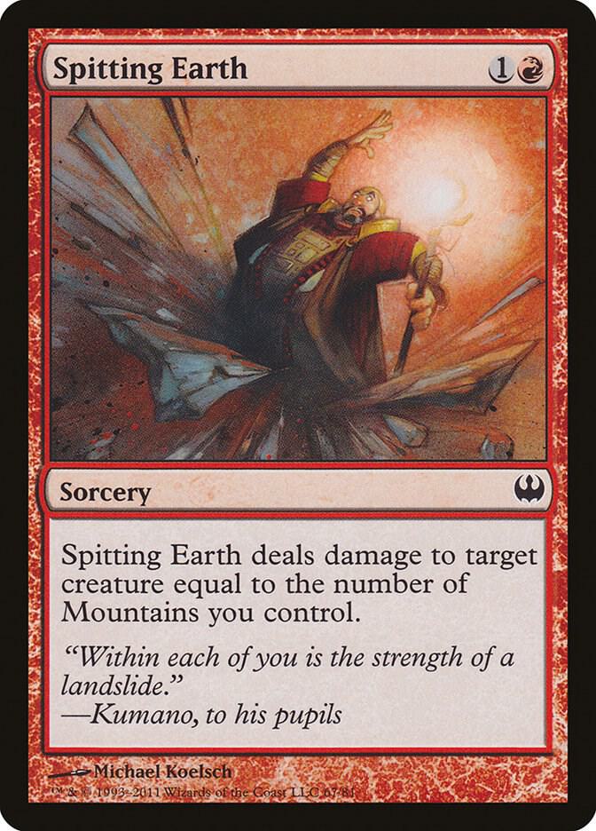 Spitting Earth 67 card from Duel Decks: Knights vs. Dragons