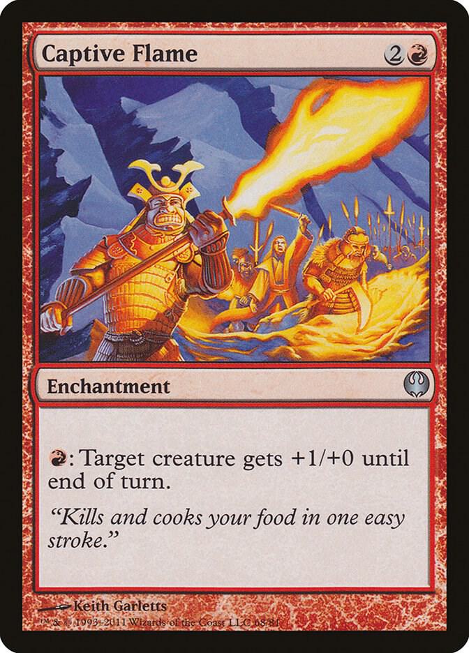 Captive Flame 68 card from Duel Decks: Knights vs. Dragons