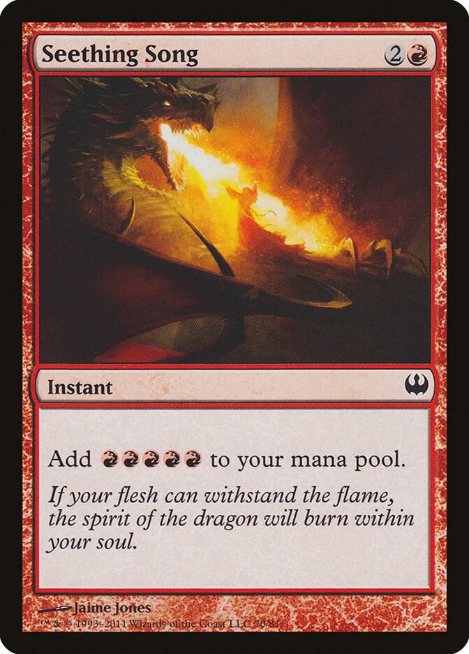 Seething Song 70 card from Duel Decks: Knights vs. Dragons