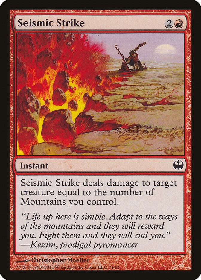 Seismic Strike 71 card from Duel Decks: Knights vs. Dragons