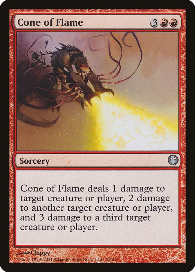 Cone of Flame 75 card from Duel Decks: Knights vs. Dragons