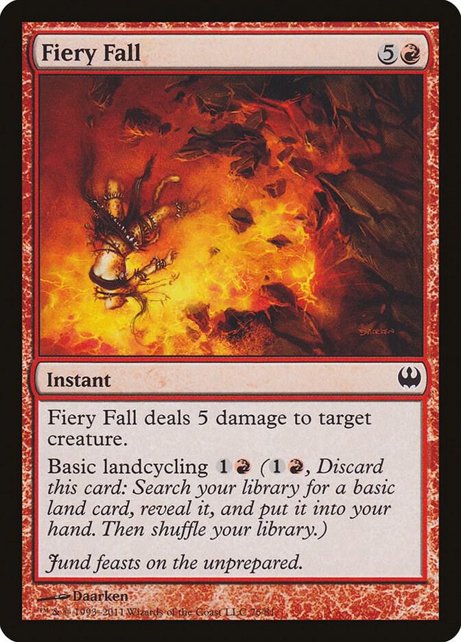 Fiery Fall 76 card from Duel Decks: Knights vs. Dragons