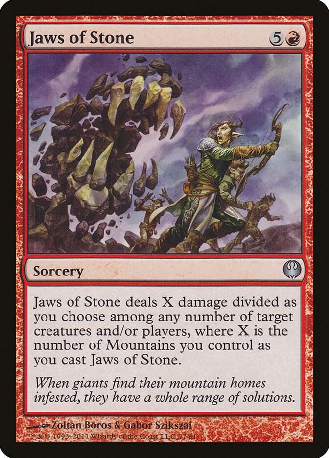 Jaws of Stone 77 card from Duel Decks: Knights vs. Dragons