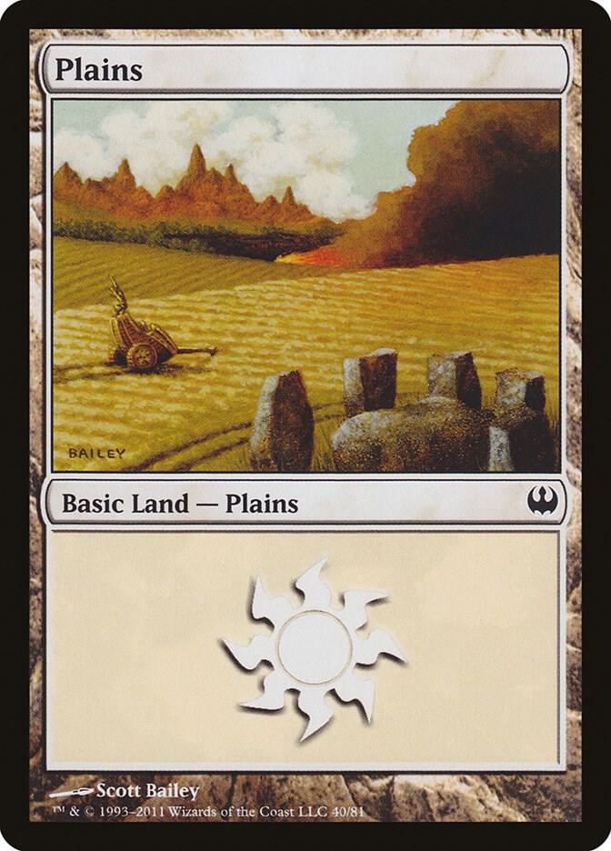 Plains 40 card from Duel Decks: Knights vs. Dragons