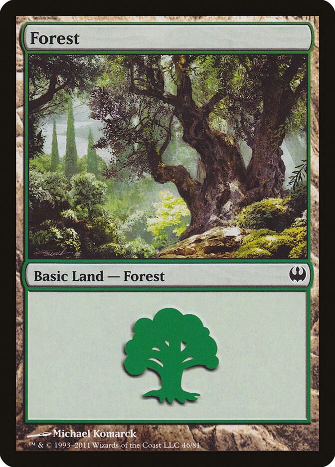 Forest 46 card from Duel Decks: Knights vs. Dragons