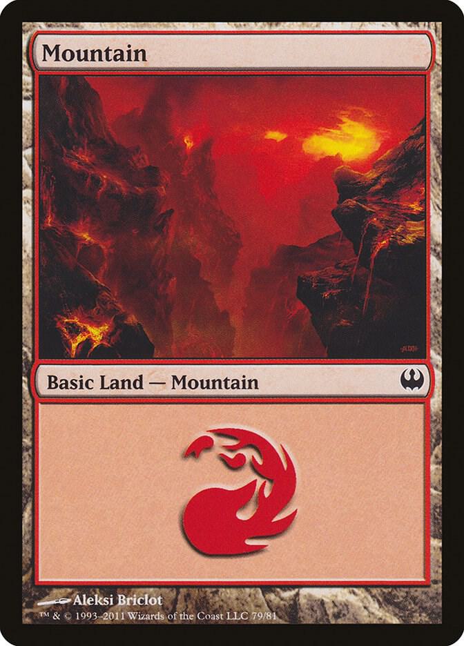 Mountain 79 card from Duel Decks: Knights vs. Dragons