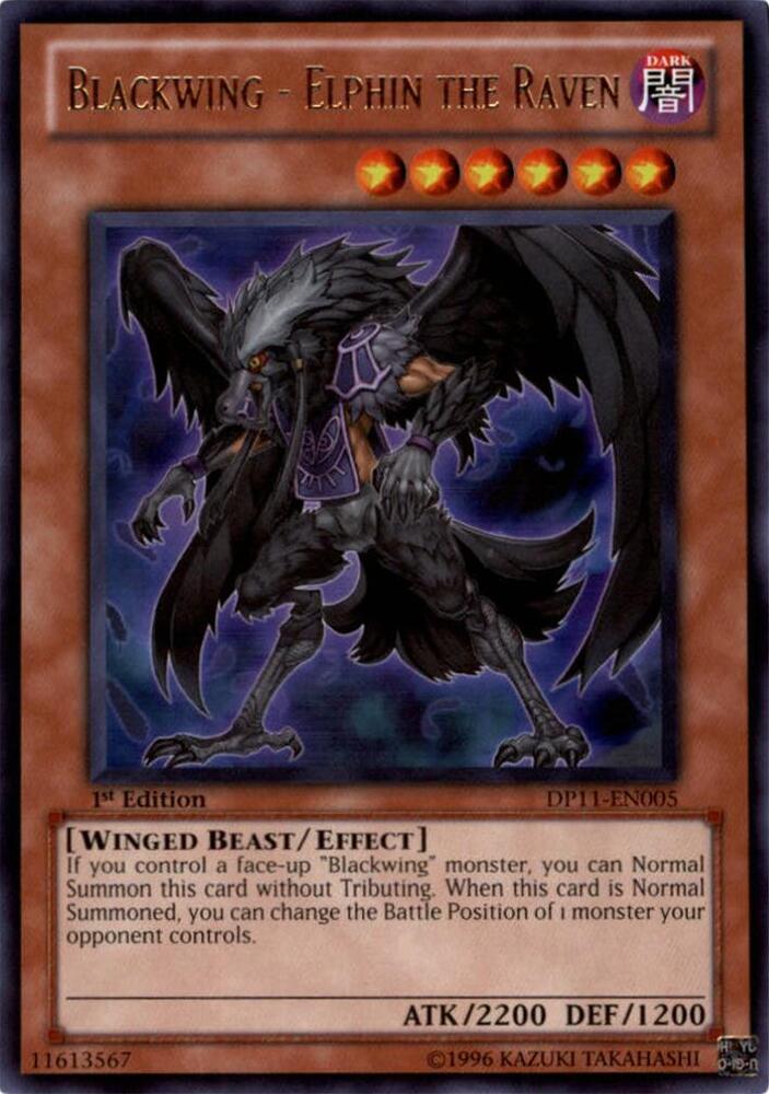 Blackwing - Elphin the Raven DP11-EN005 card from Duelist Pack 11: Crow