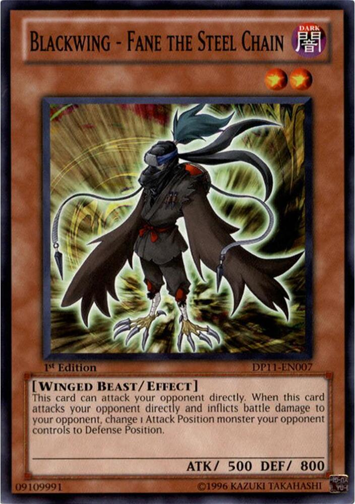 Blackwing - Fane the Steel Chain DP11-EN007 card from Duelist Pack 11: Crow
