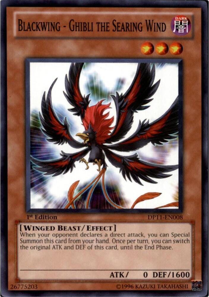 Blackwing - Ghibli the Searing Wind DP11-EN008 card from Duelist Pack 11: Crow