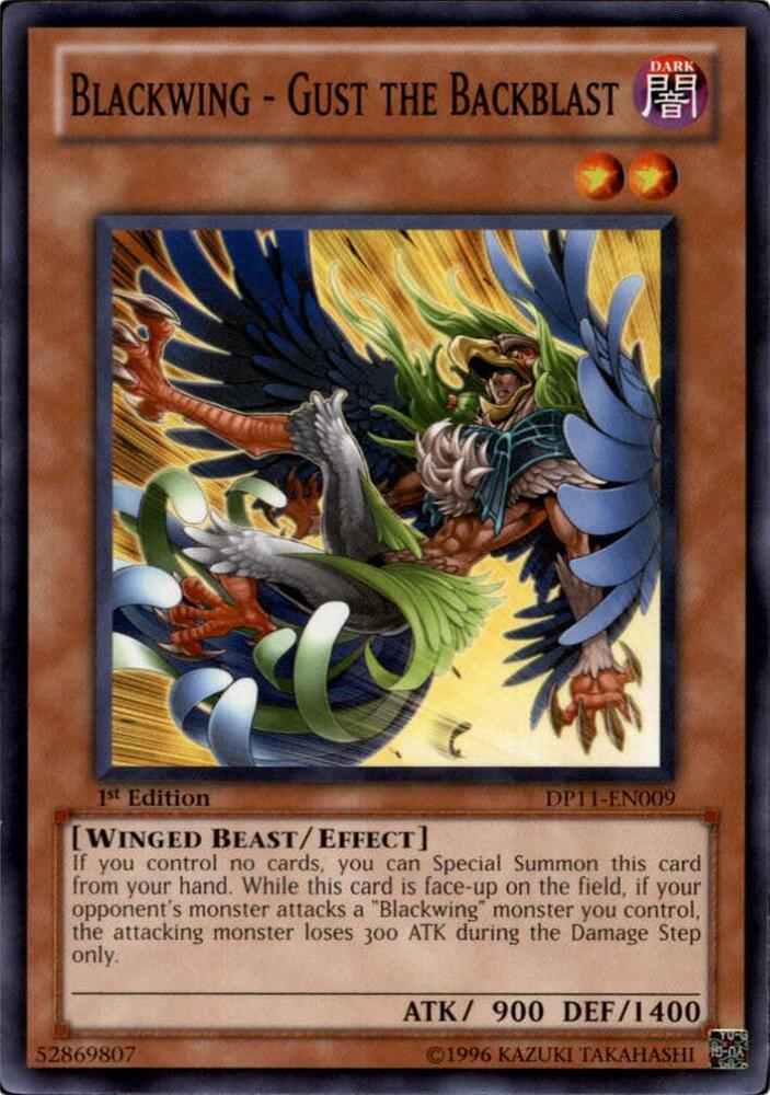Blackwing - Gust the Backblast DP11-EN009 card from Duelist Pack 11: Crow