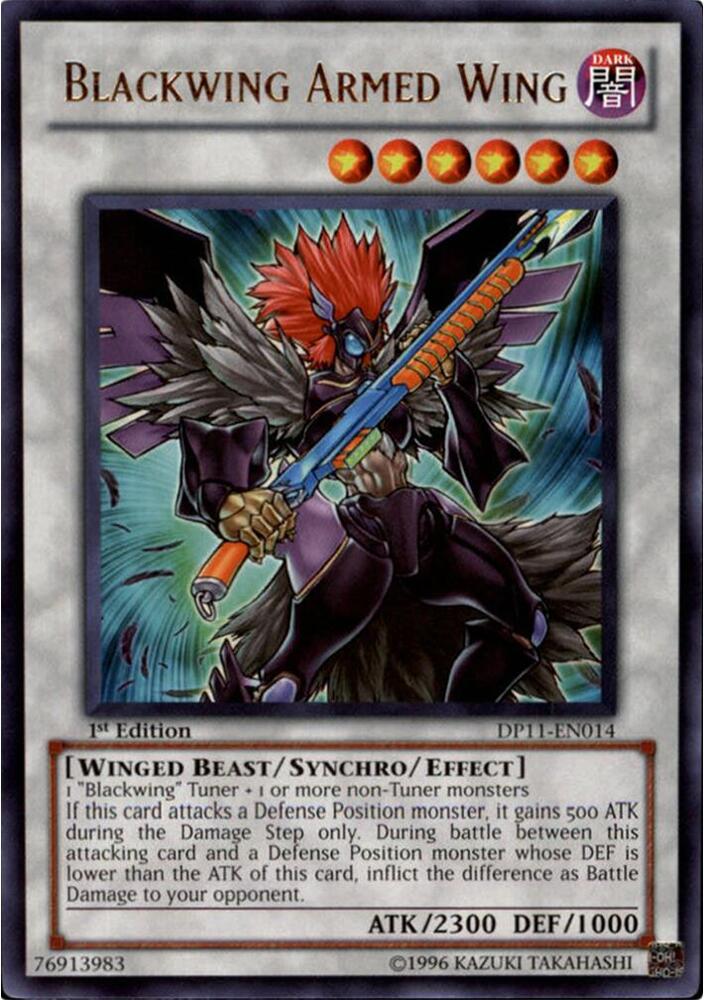 Blackwing Armed Wing DP11-EN014 card from Duelist Pack 11: Crow