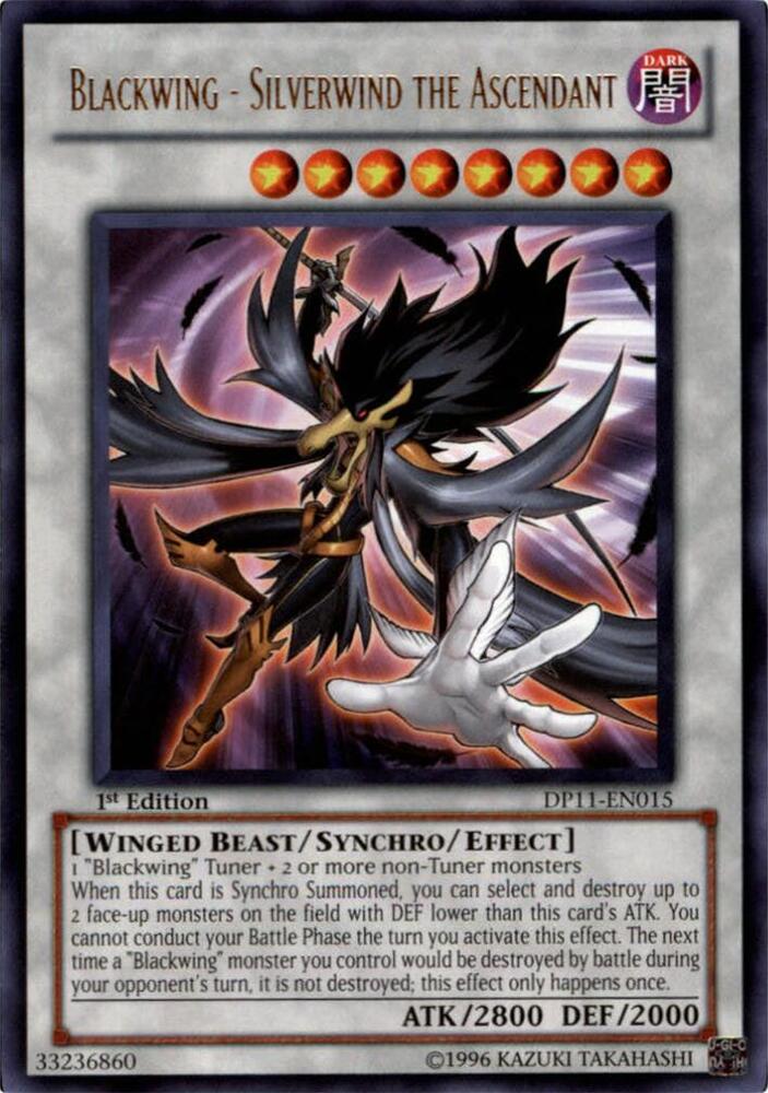 Blackwing - Silverwind the Ascendant DP11-EN015 card from Duelist Pack 11: Crow