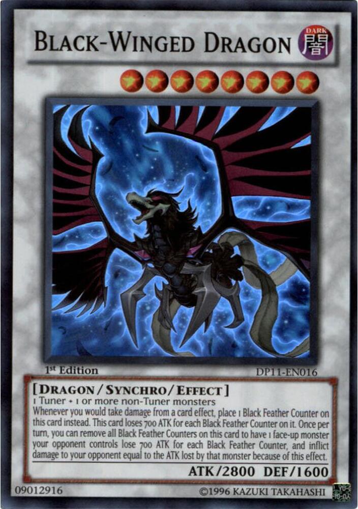 Black-Winged Dragon DP11-EN016 card from Duelist Pack 11: Crow