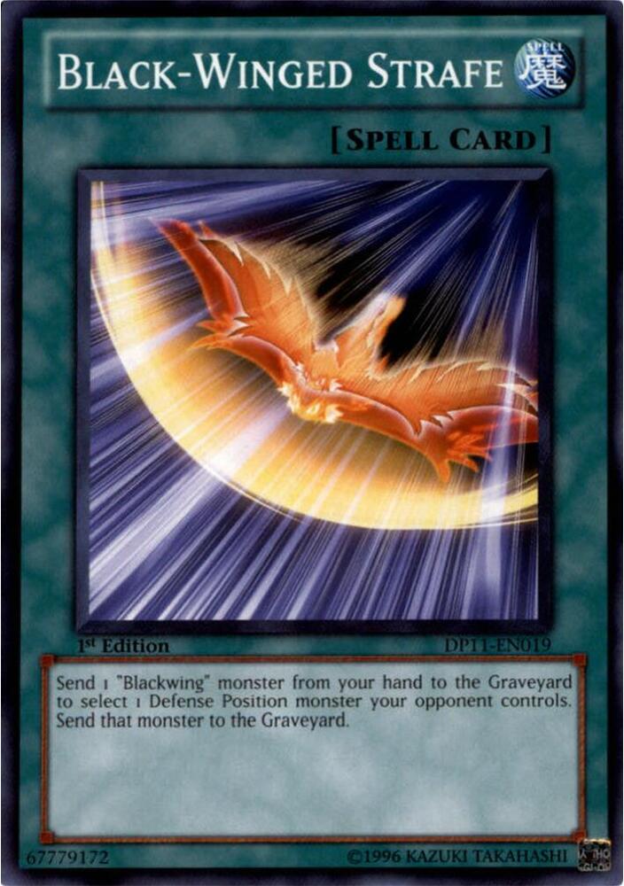 Black-Winged Strafe DP11-EN019 card from Duelist Pack 11: Crow