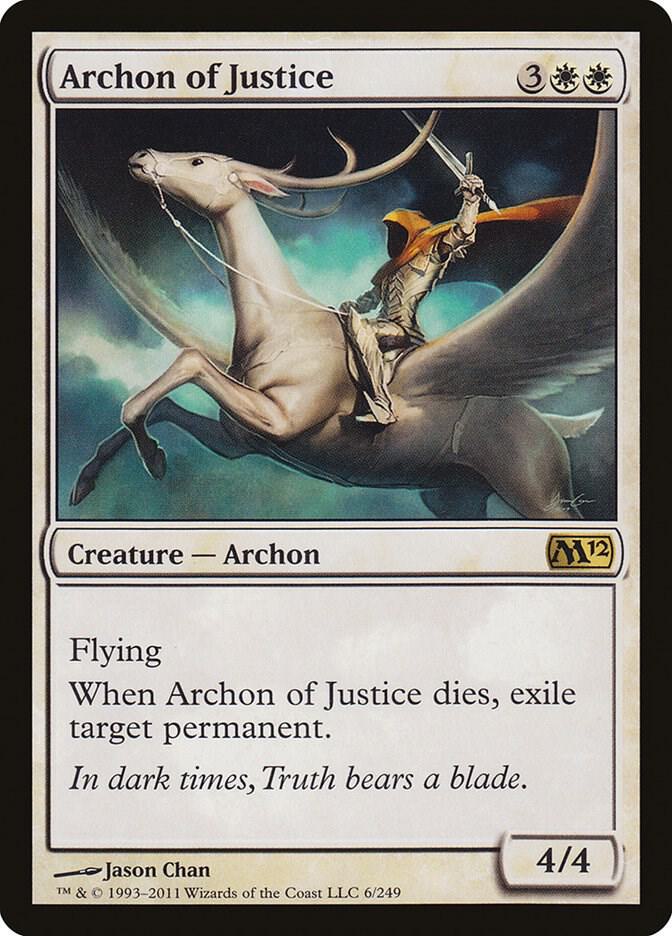 Archon of Justice 6 card from Magic 2012 (M12)