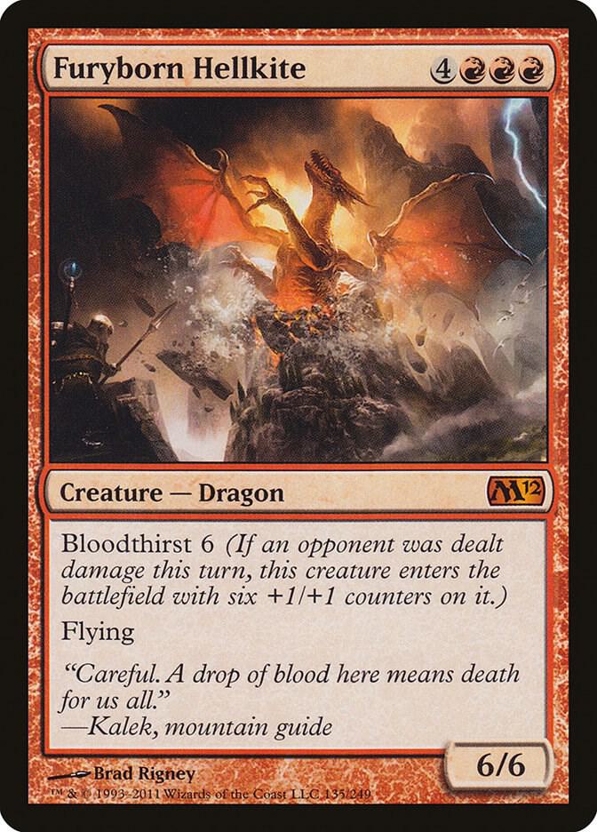 Furyborn Hellkite 135 card from Magic 2012 (M12)