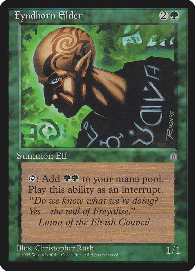 Fyndhorn Elder 131 card from Ice Age