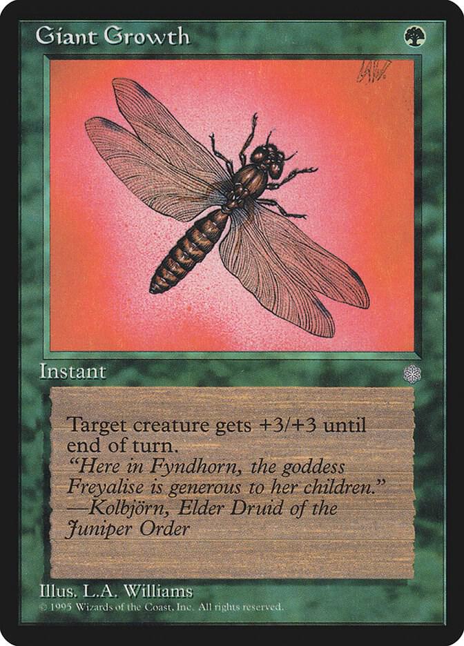 Giant Growth card from Ice Age