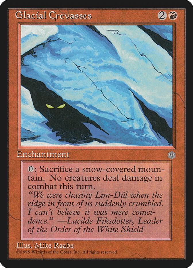 Glacial Crevasses 187 card from Ice Age