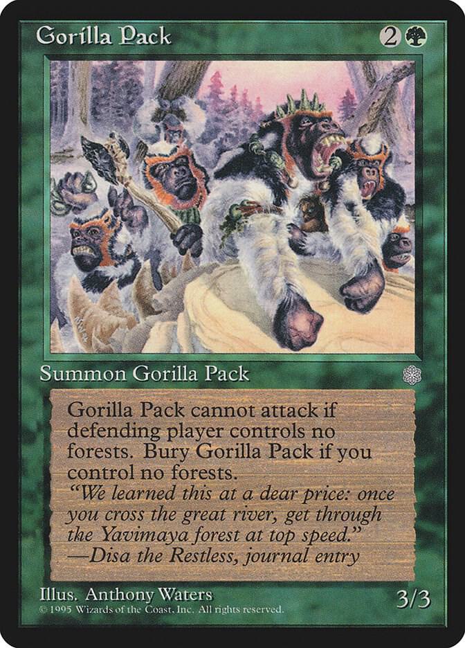 Gorilla Pack card from Ice Age
