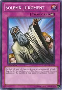 Solemn Judgment SDLS-EN038 card from Structure Deck: Lost Sanctuary