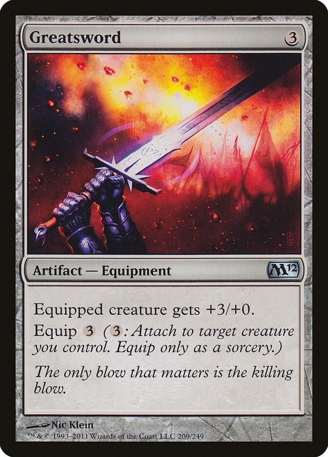 Greatsword 209 card from Magic 2012 (M12)
