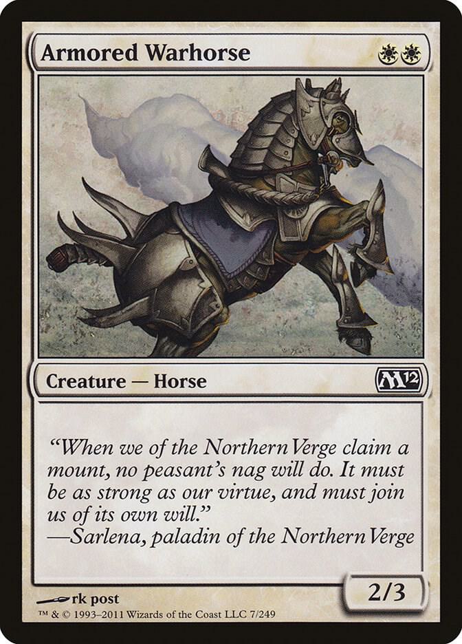Armored Warhorse 7 card from Magic 2012 (M12)