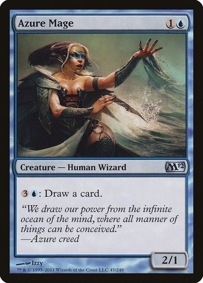 Azure Mage 45 card from Magic 2012 (M12)