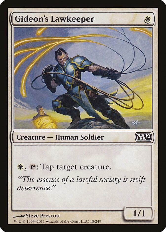 Gideon's Lawkeeper 18 card from Magic 2012 (M12)