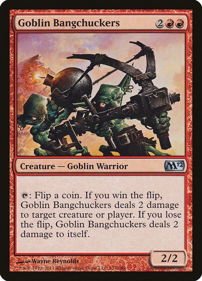 Goblin Bangchuckers 137 card from Magic 2012 (M12)