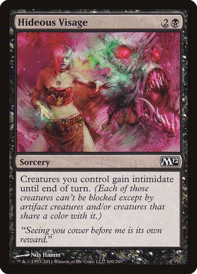Hideous Visage 100 card from Magic 2012 (M12)
