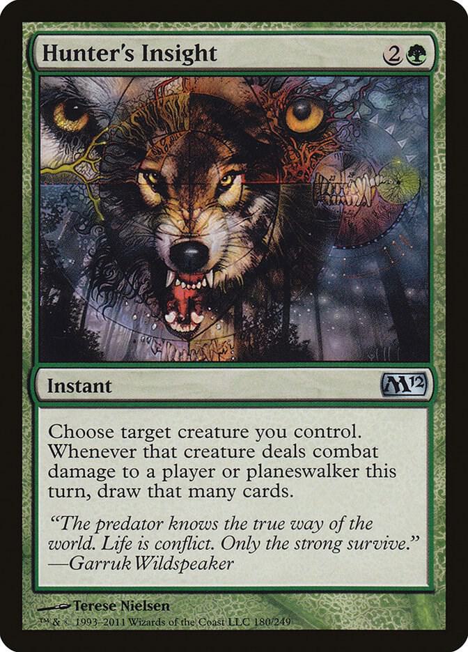 Hunter's Insight 180 card from Magic 2012 (M12)
