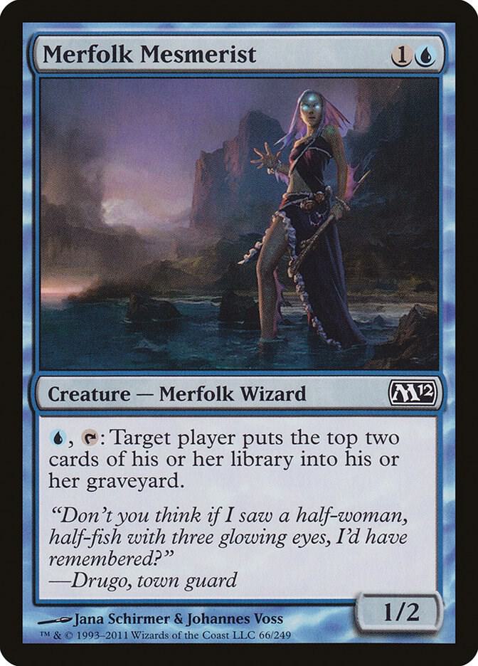 Merfolk Mesmerist 66 card from Magic 2012 (M12)